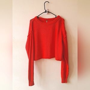 Free People Orange Sweater